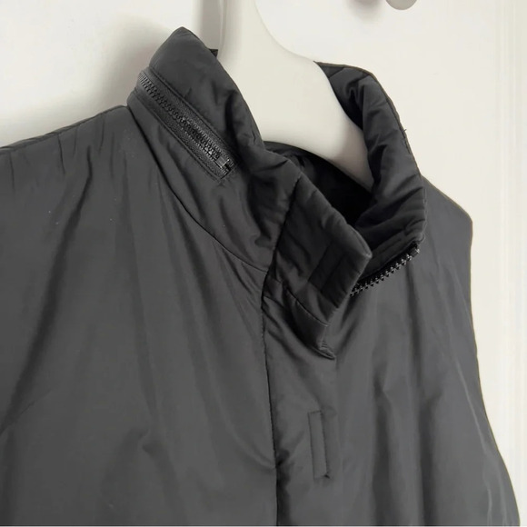 THEORY Zip Front  Vest Hidden Hood Black size L - Picture 3 of 7